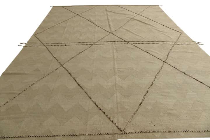 9' 10 x 13' 3 Hand Knotted Moroccan Wool Rug