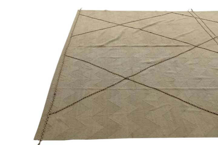 9' 10 x 13' 3 Hand Knotted Moroccan Wool Rug