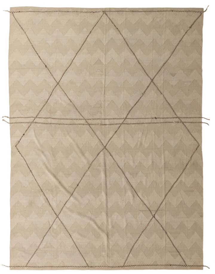 9' 10 x 13' 3 Hand Knotted Moroccan Wool Rug