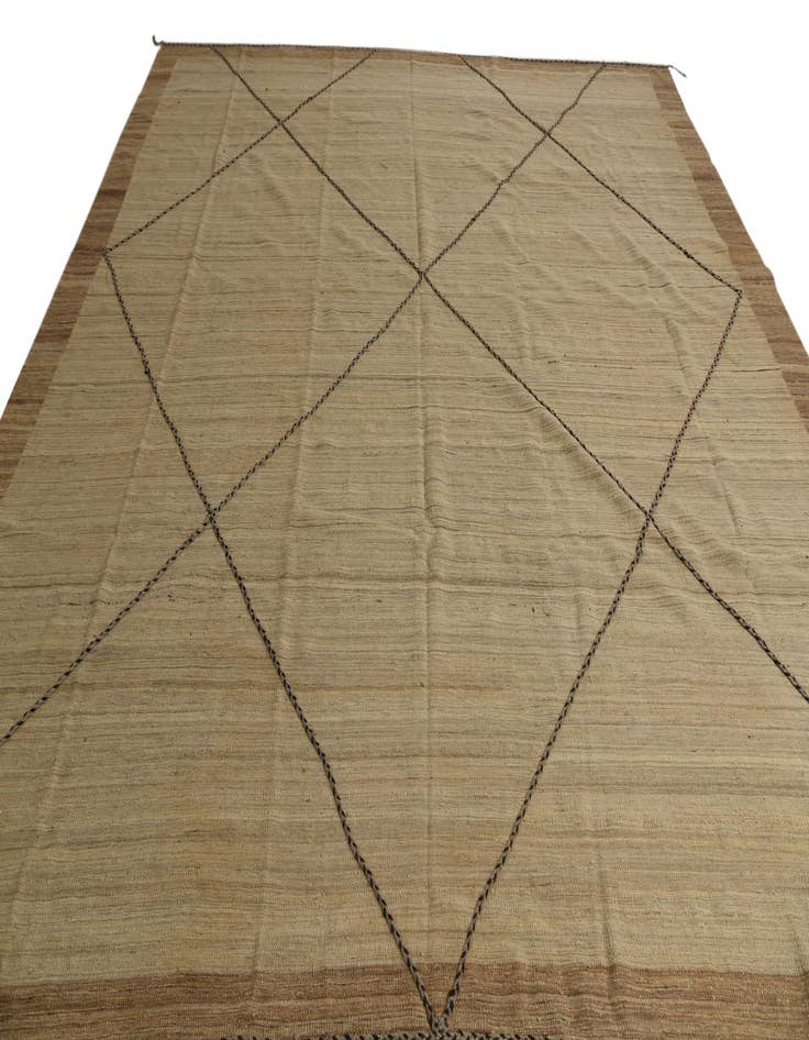 Detail image of 10' 9 x 11' 10 Hand Knotted Moroccan Wool Rug
