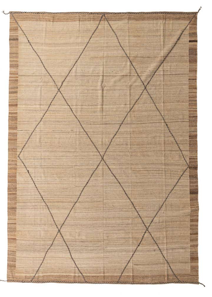 10' 9 x 11' 10 Hand Knotted Moroccan Wool Rug