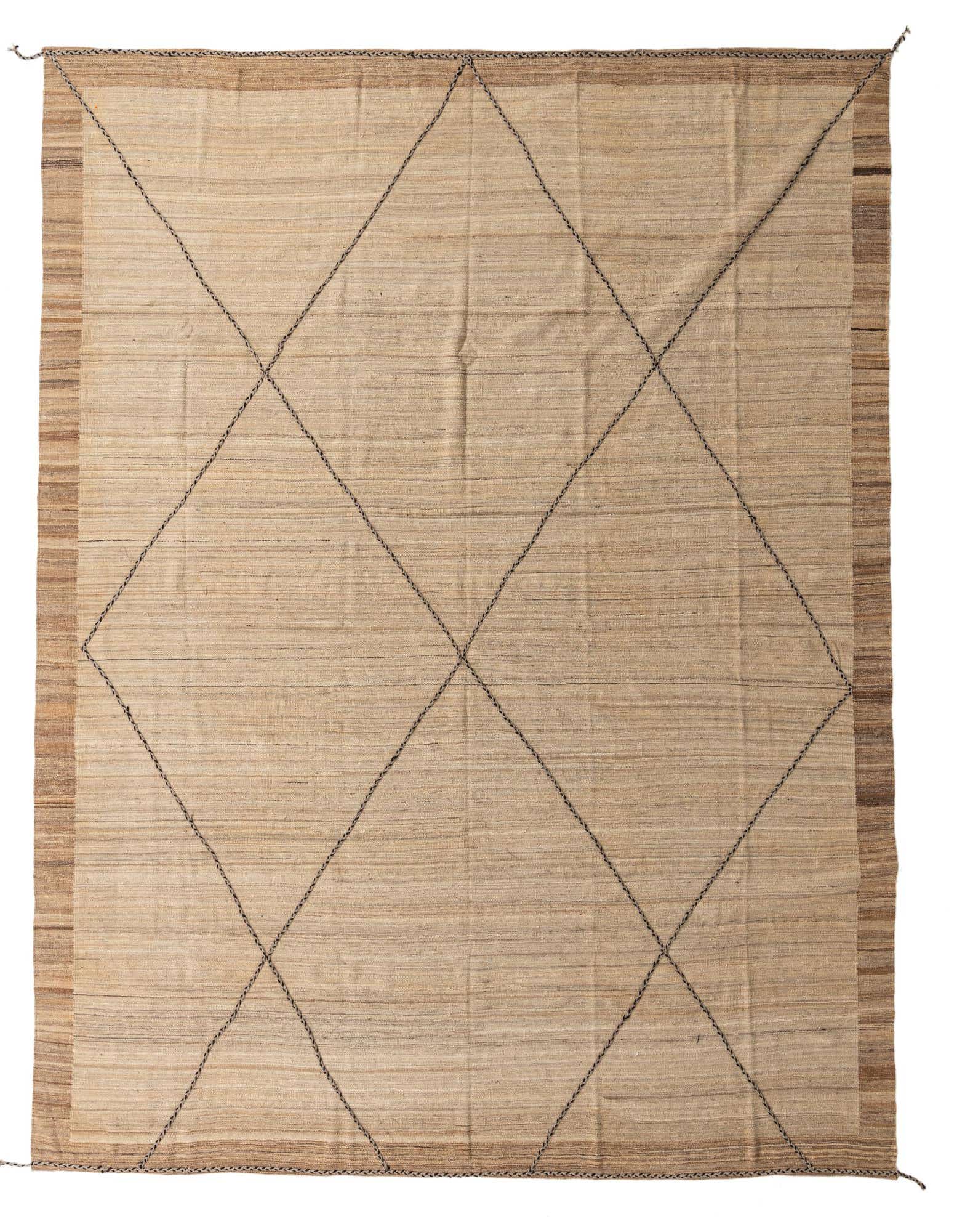 10' 9 x 11' 10 Hand Knotted Moroccan Wool Rug