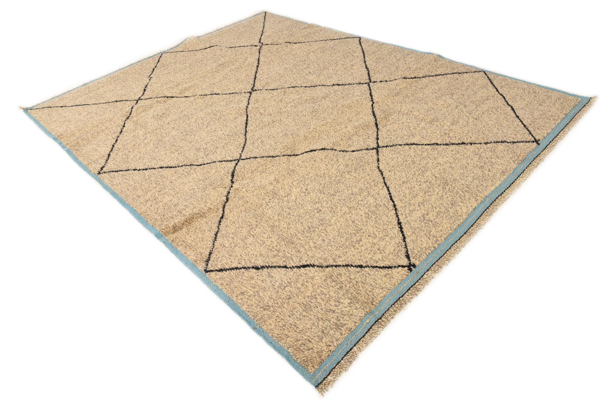 8' x 10' 2 Hand Knotted Moroccan Wool Rug