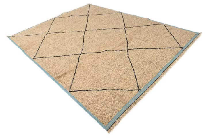 8' x 10' 2 Hand Knotted Moroccan Wool Rug