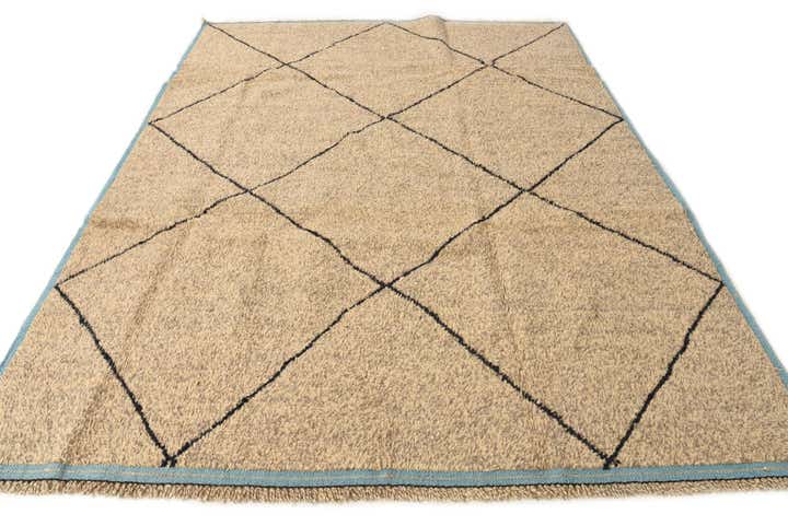 8' x 10' 2 Hand Knotted Moroccan Wool Rug