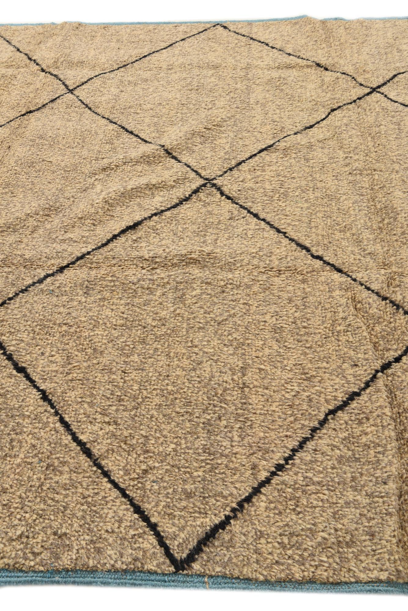 8' x 10' 2 Hand Knotted Moroccan Wool Rug