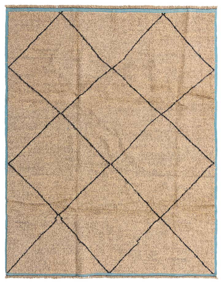 8' x 10' 2 Hand Knotted Moroccan Wool Rug