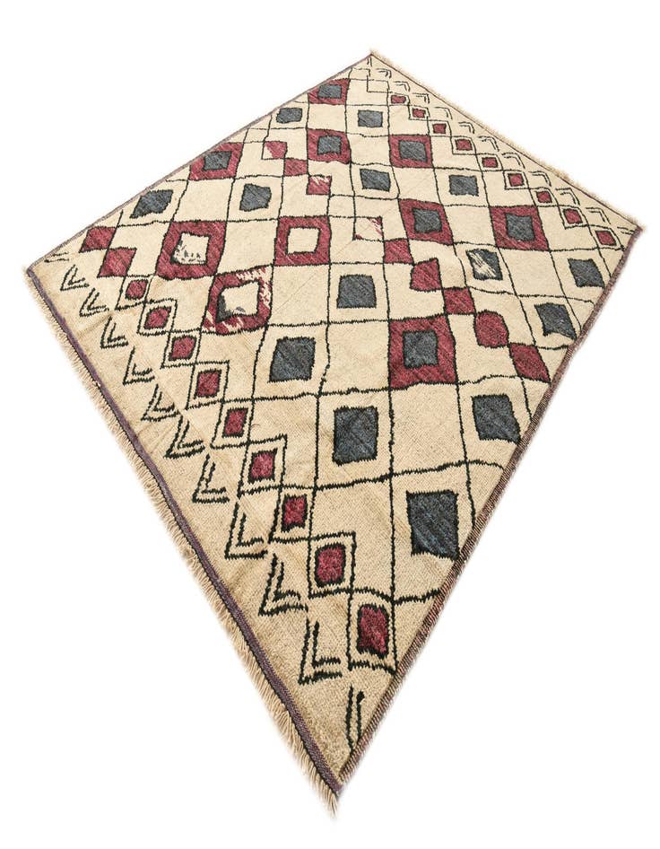 Detail image of 9' 3 x 10' 3  Hand Knotted Moroccan Wool Rug