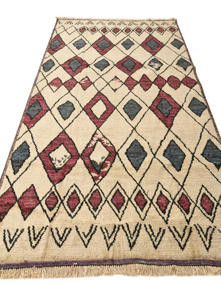 Detail image of 9' 3 x 10' 3  Hand Knotted Moroccan Wool Rug