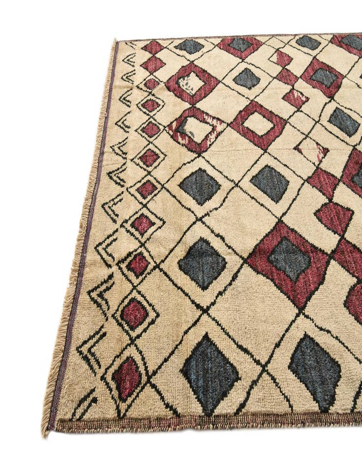 Detail image of 9' 3 x 10' 3  Hand Knotted Moroccan Wool Rug