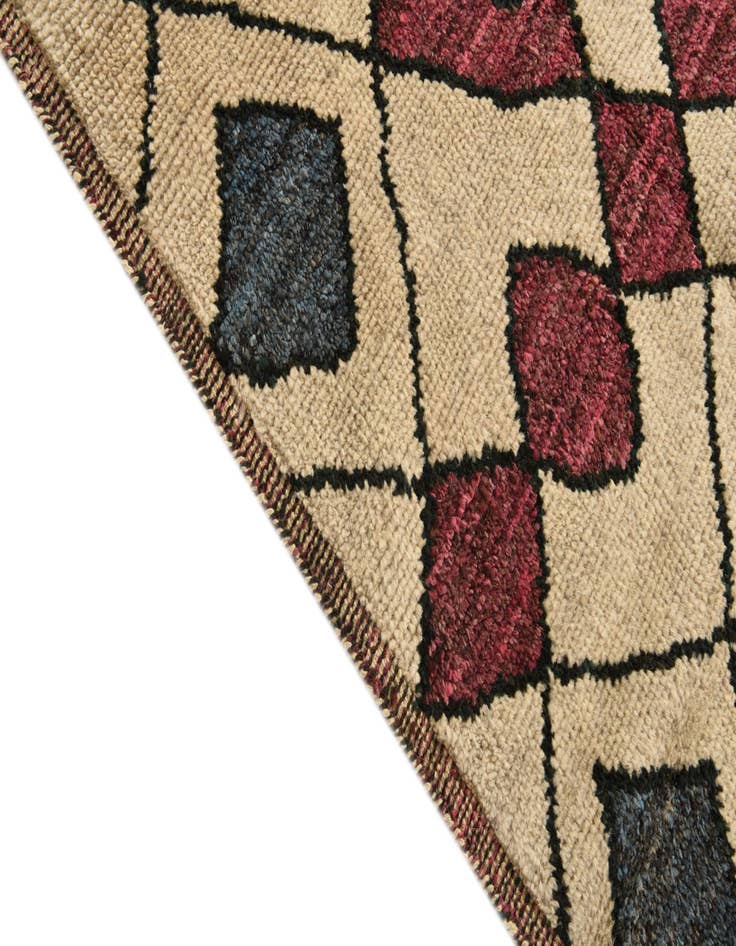 Detail image of 9' 3 x 10' 3  Hand Knotted Moroccan Wool Rug