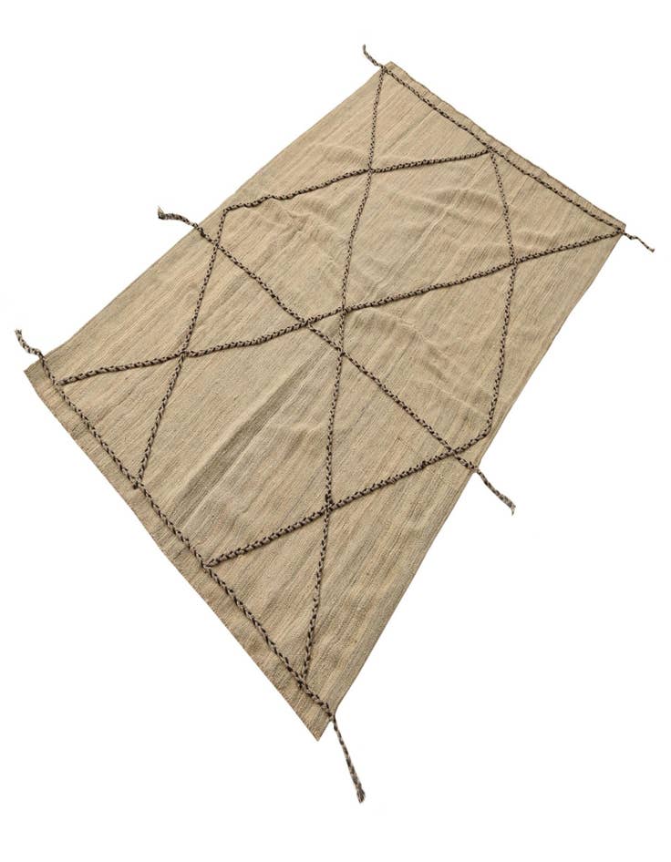 Detail image of 3' 11 x 6' 7  Hand Knotted Moroccan Wool Rug