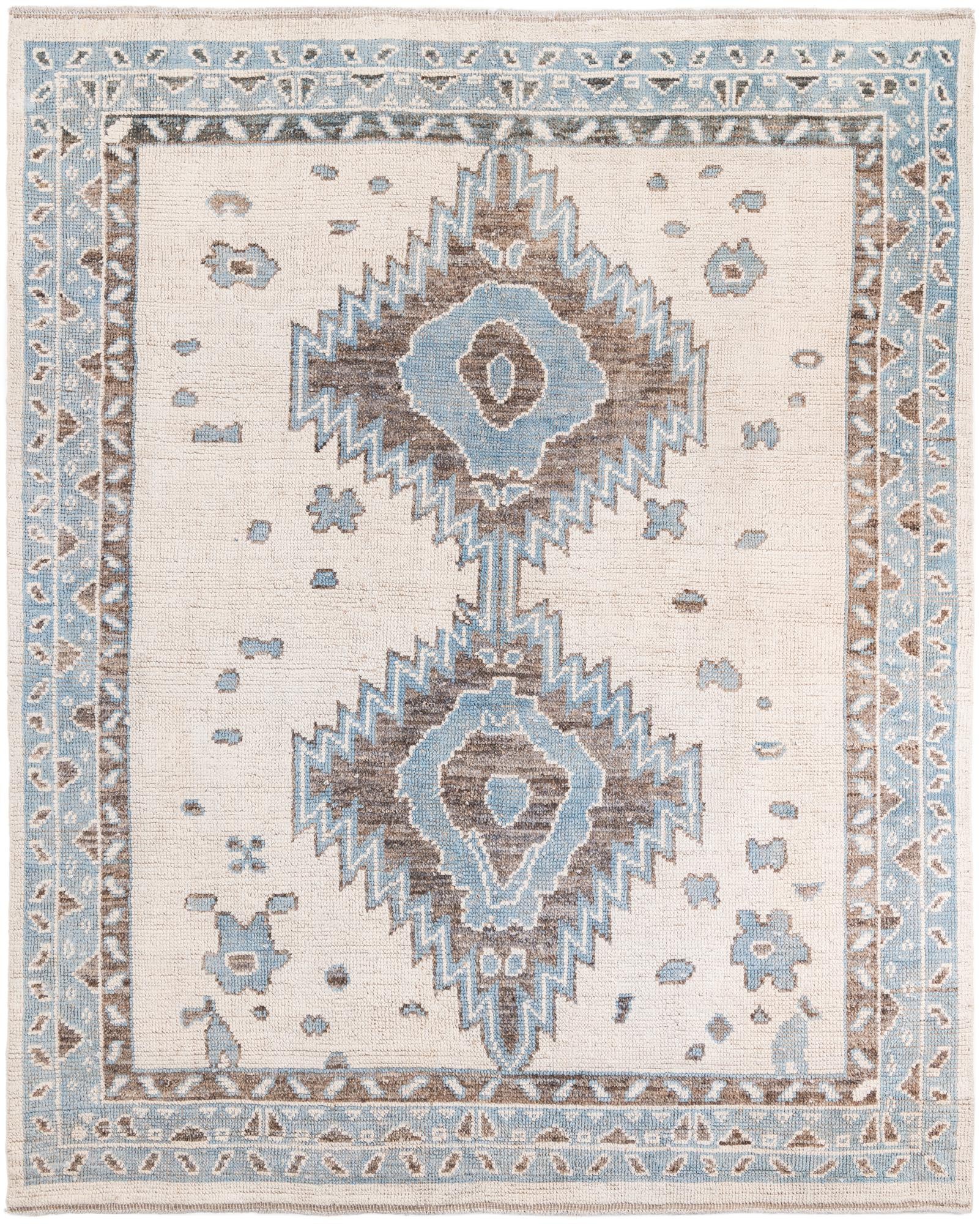 8' x 9' 9 Hand Knotted Moroccan Wool Rug