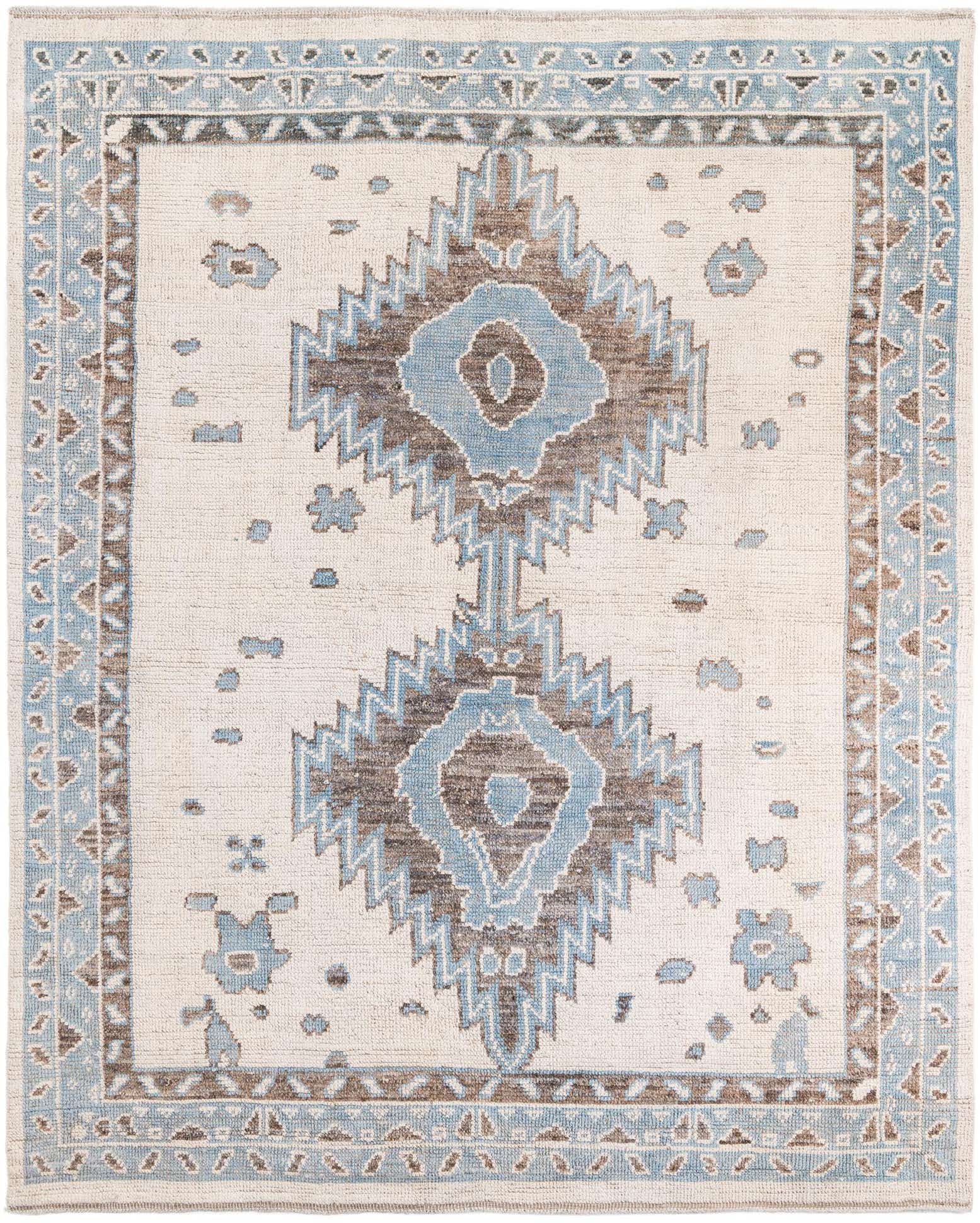 8' x 9' 9 Hand Knotted Moroccan Wool Rug