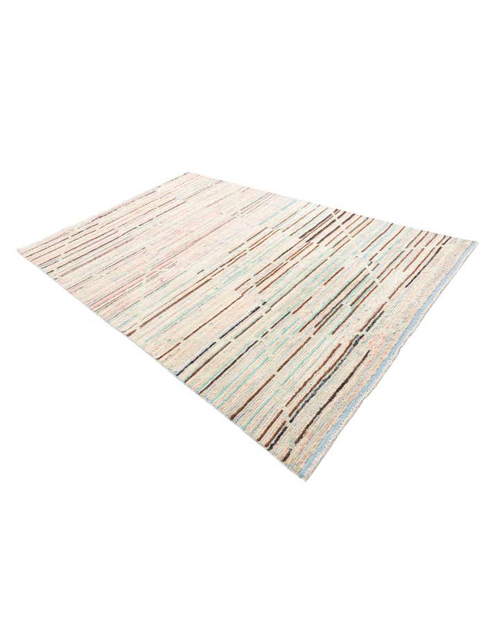 5' 10 x 8' 10 Hand Knotted Moroccan Wool Rug