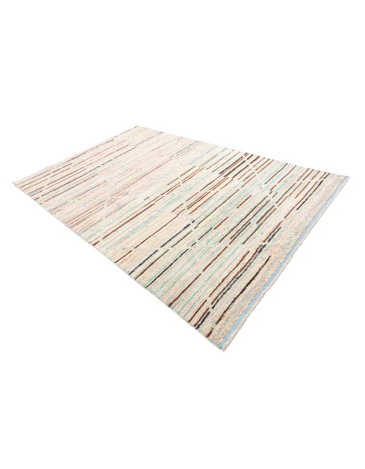 Detail image of 5' 10 x 8' 10 Hand Knotted Moroccan Wool Rug