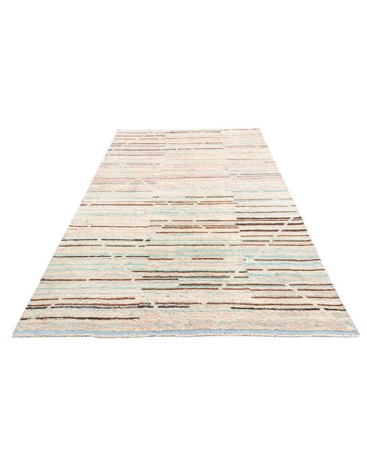 5' 10 x 8' 10 Hand Knotted Moroccan Wool Rug