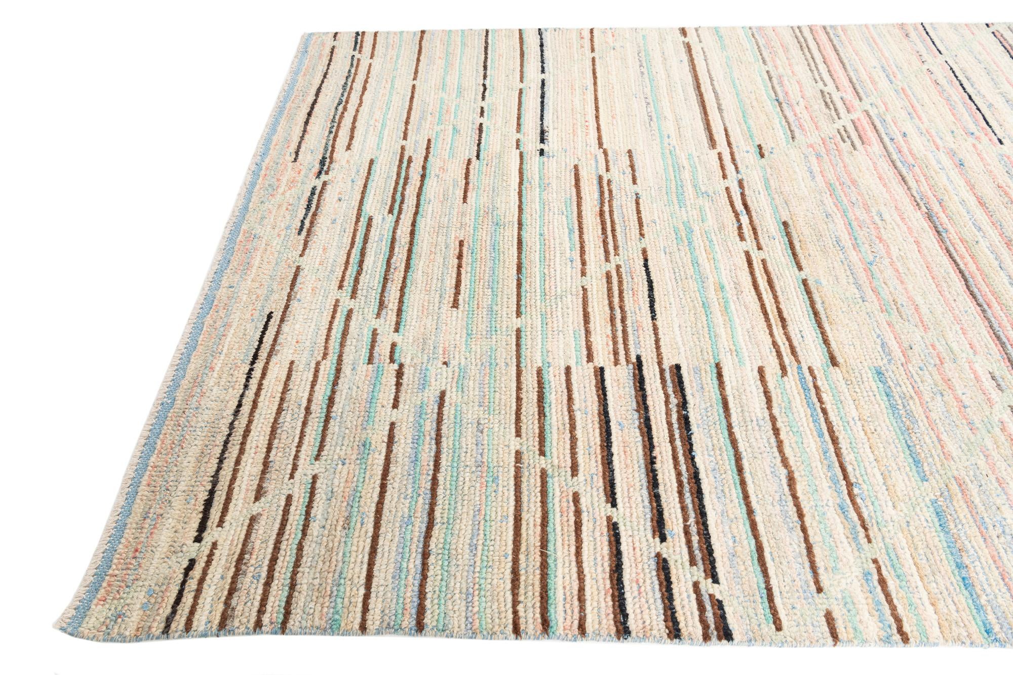 5' 10 x 8' 10 Hand Knotted Moroccan Wool Rug