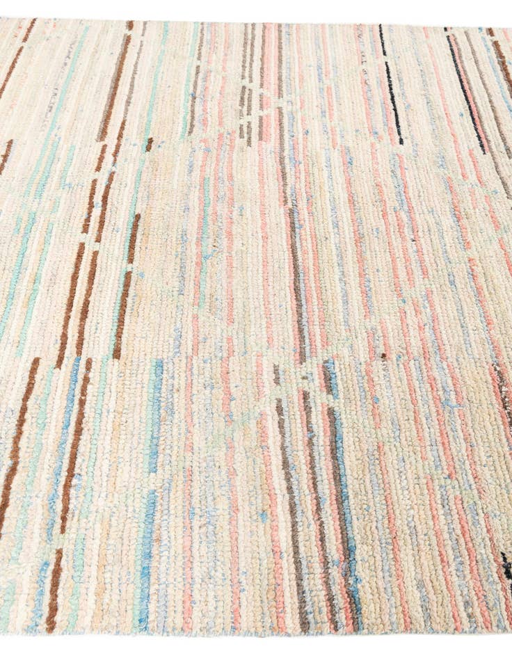 Detail image of 5' 10 x 8' 10  Hand Knotted Moroccan Wool Rug
