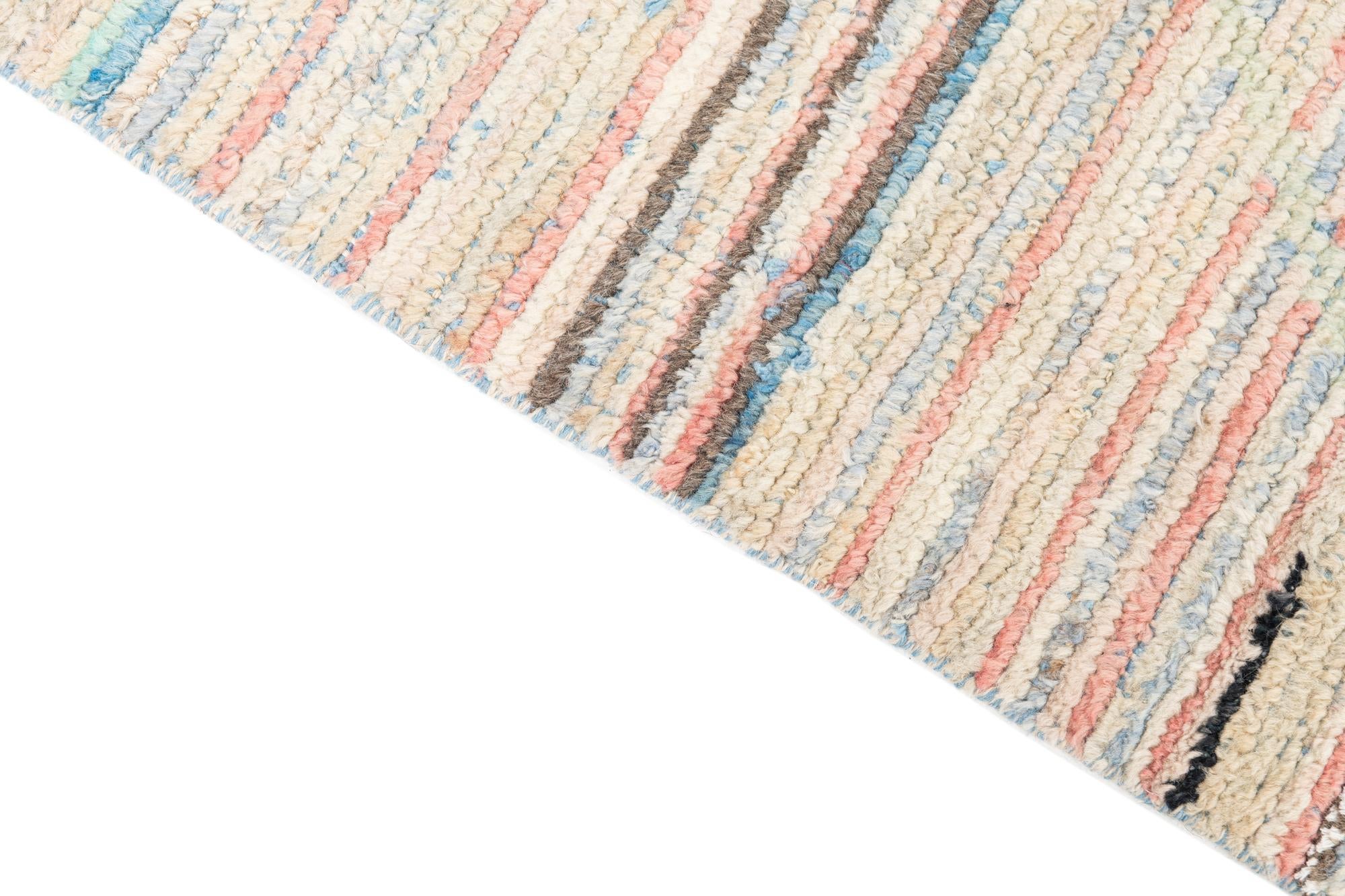 5' 10 x 8' 10 Hand Knotted Moroccan Wool Rug