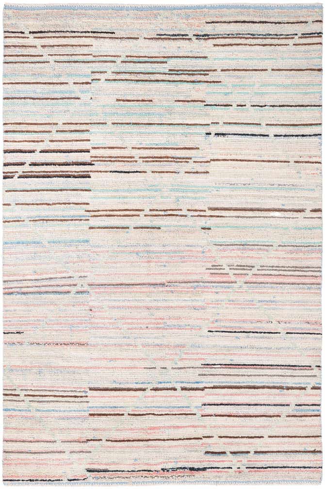 5' 10 x 8' 10 Hand Knotted Moroccan Wool Rug