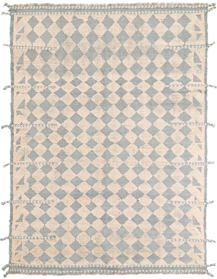 Detail image of 5' 3 x 7' Hand Knotted Moroccan Wool Rug