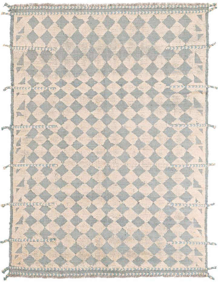 5' 3 x 7' Hand Knotted Moroccan Wool Rug