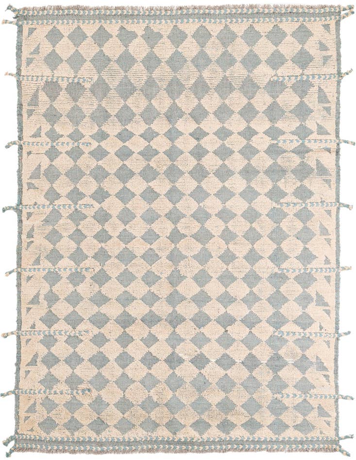 Detail image of 5' 3 x 7' Hand Knotted Moroccan Wool Rug
