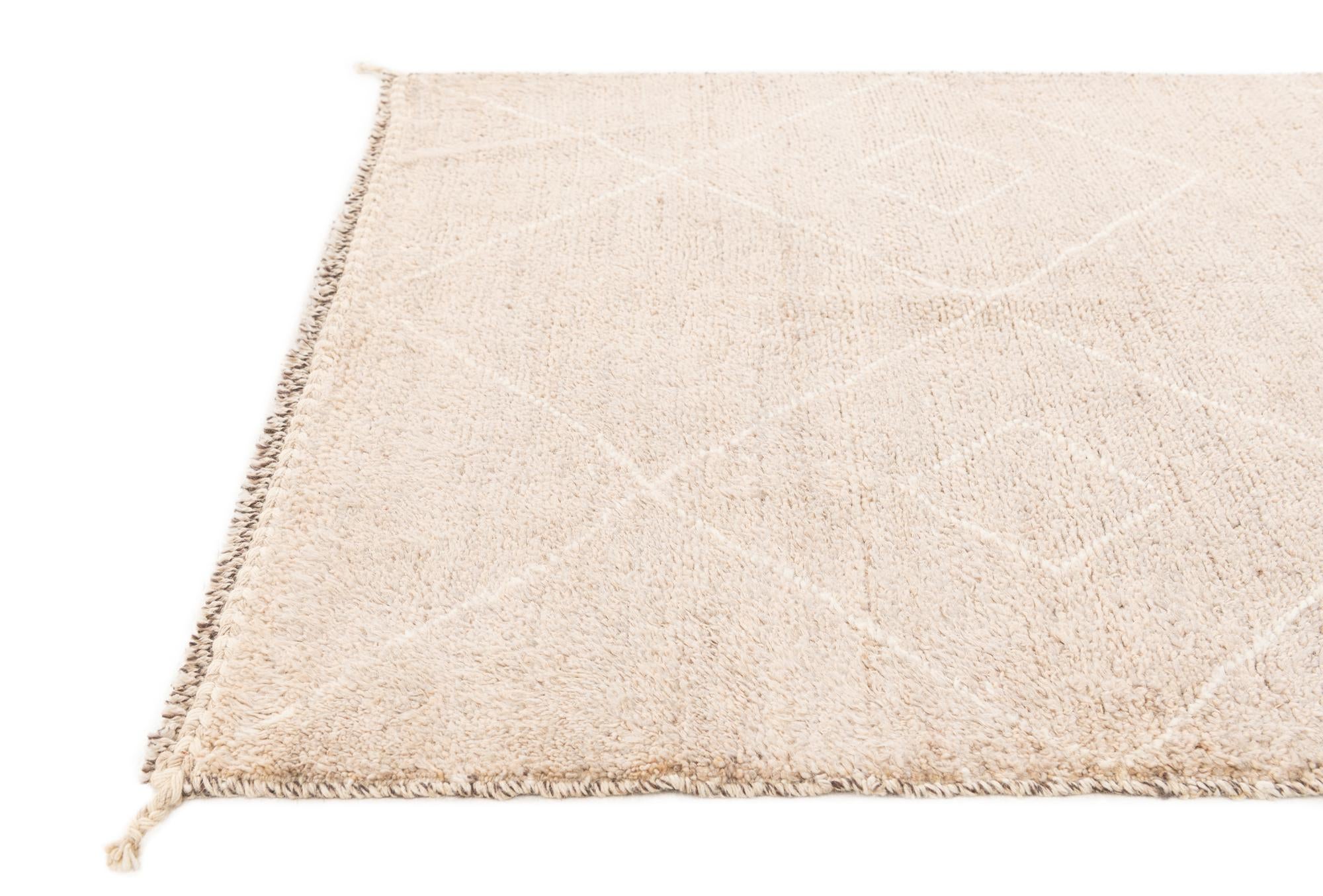 125cm x 190cm anudado a mano marroquí Alfombra Lana
