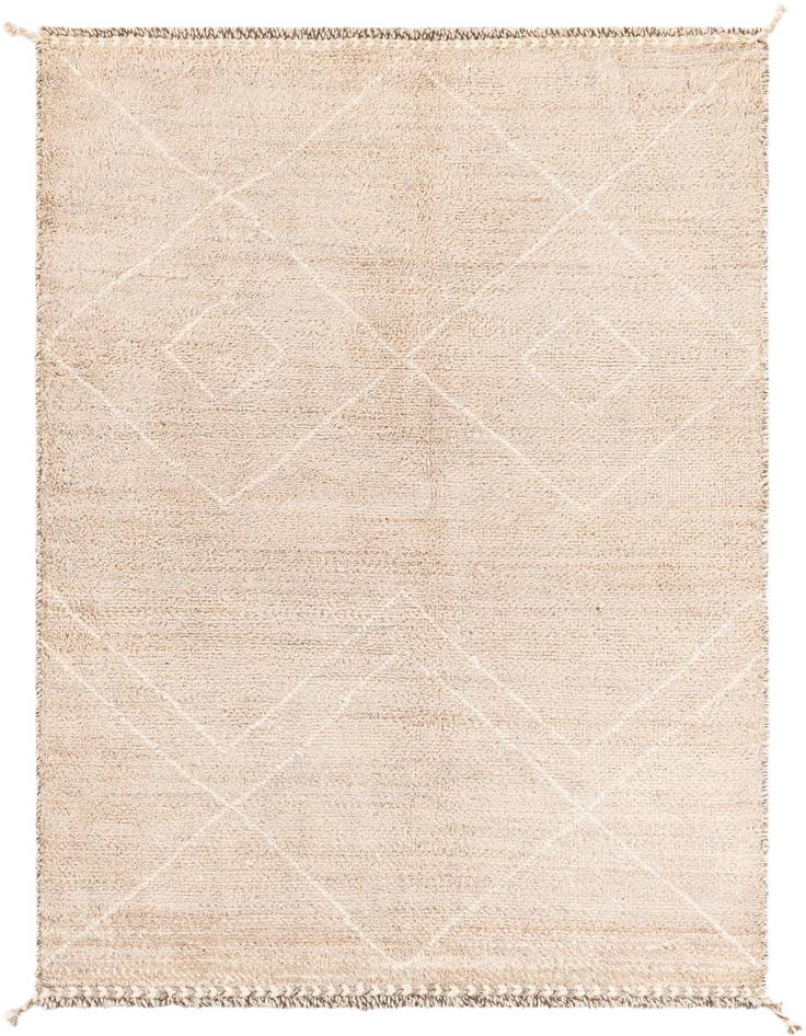 Detail image of 4' 2 x 6' 2 Hand Knotted Moroccan Wool Rug