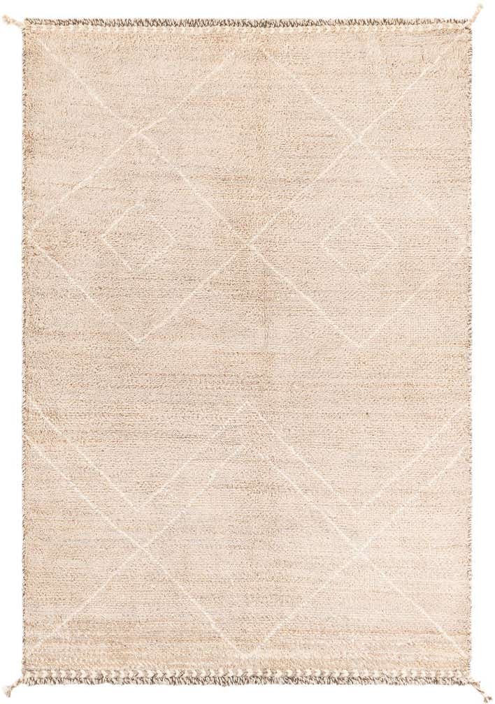 4' 2 x 6' 2 Hand Knotted Moroccan Wool Rug