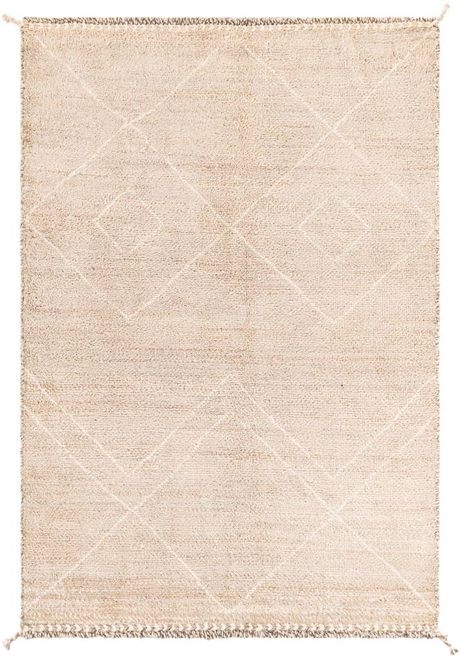 Detail image of 4' 2 x 6' 2 Hand Knotted Moroccan Wool Rug