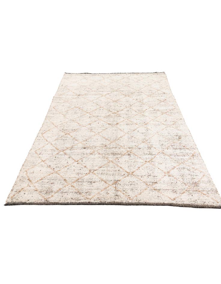 Detail image of 4' 10 x 6' 10 Hand Knotted Moroccan Wool Rug