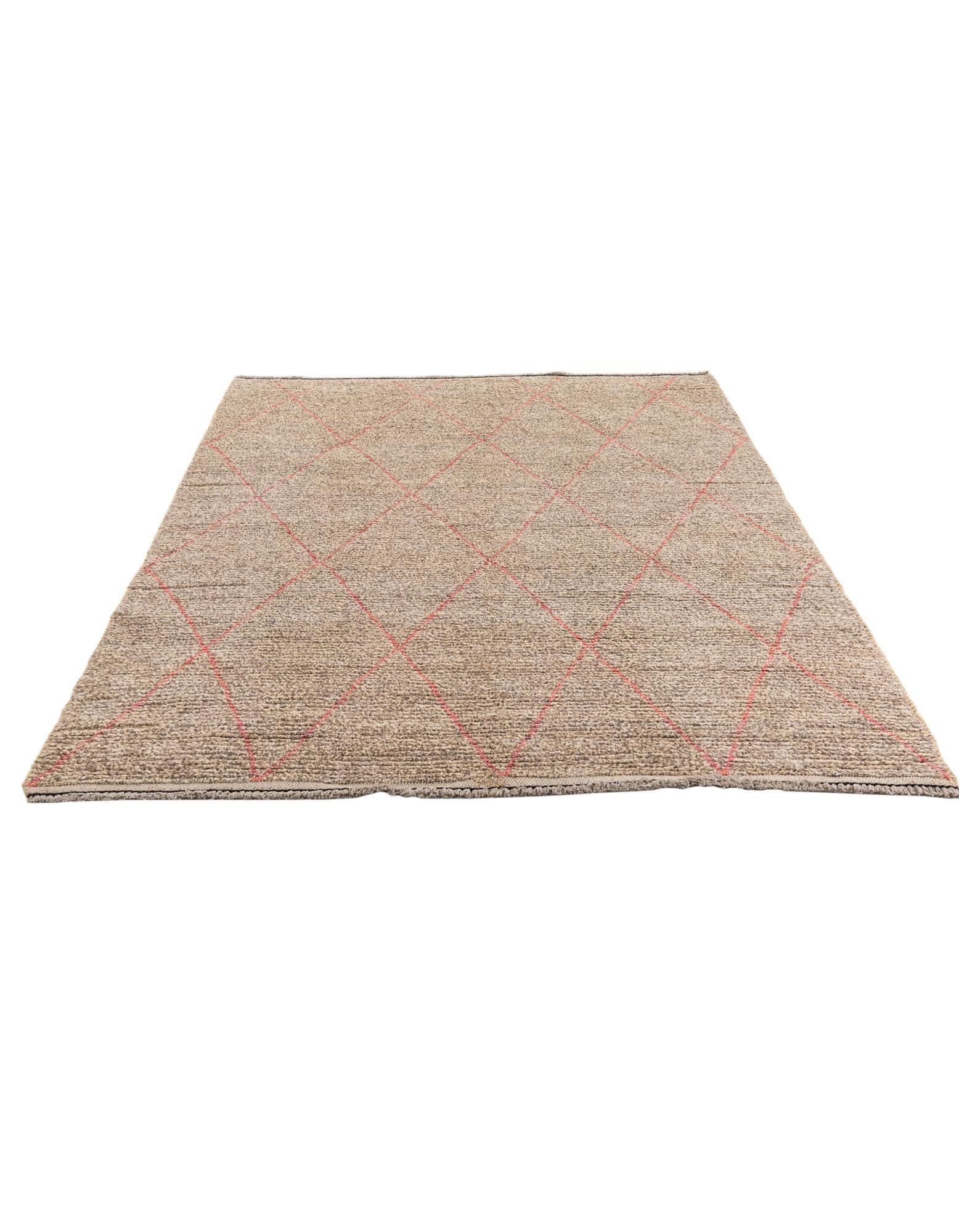 5' 9 x 7' Hand Knotted Moroccan Wool Rug