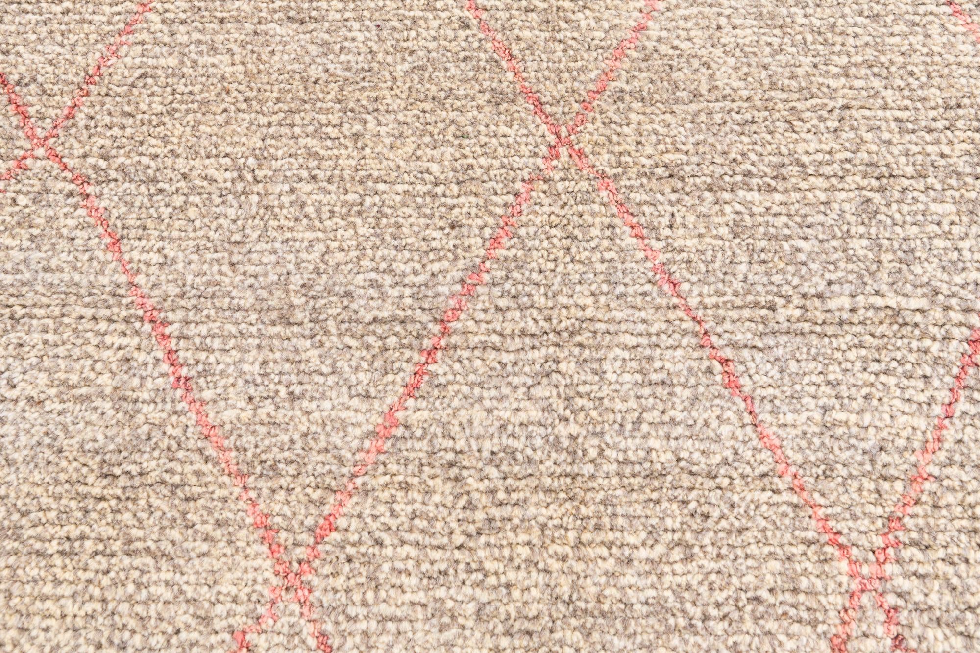 5' 9 x 7' Hand Knotted Moroccan Wool Rug