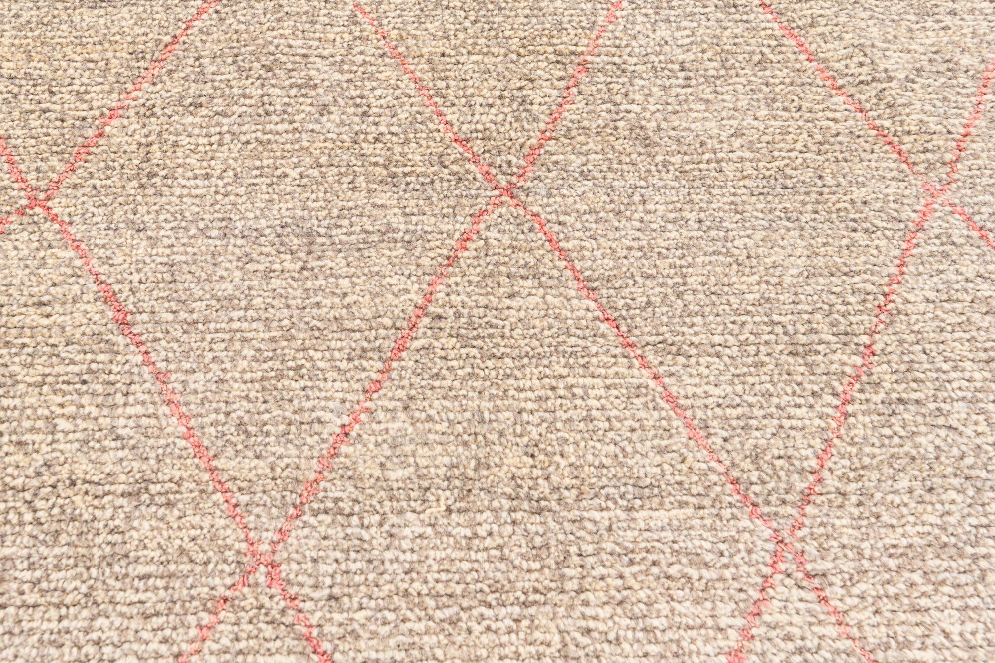 5' 9 x 7' Hand Knotted Moroccan Wool Rug