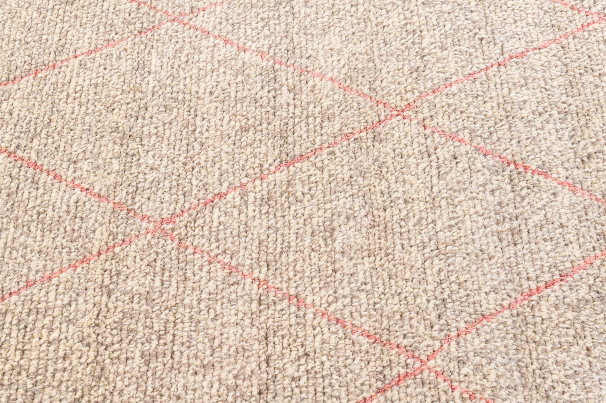 5' 9 x 7' Hand Knotted Moroccan Wool Rug