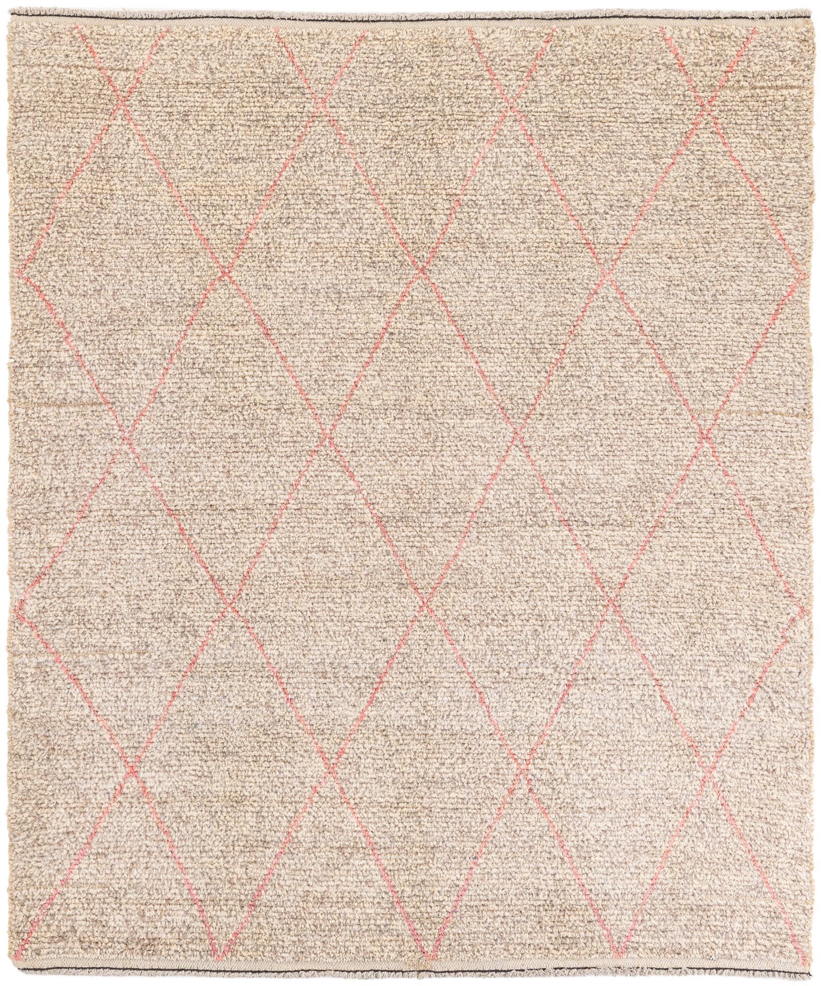 5' 9 x 7' Hand Knotted Moroccan Wool Rug