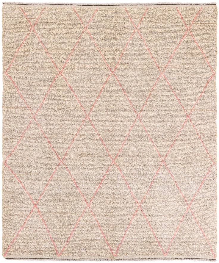 Detail image of 5' 9 x 7' Hand Knotted Moroccan Wool Rug