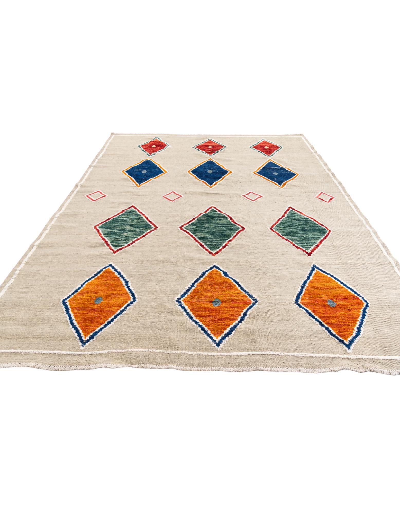 8' 2 x 10' 8 Hand Knotted Moroccan Wool Rug