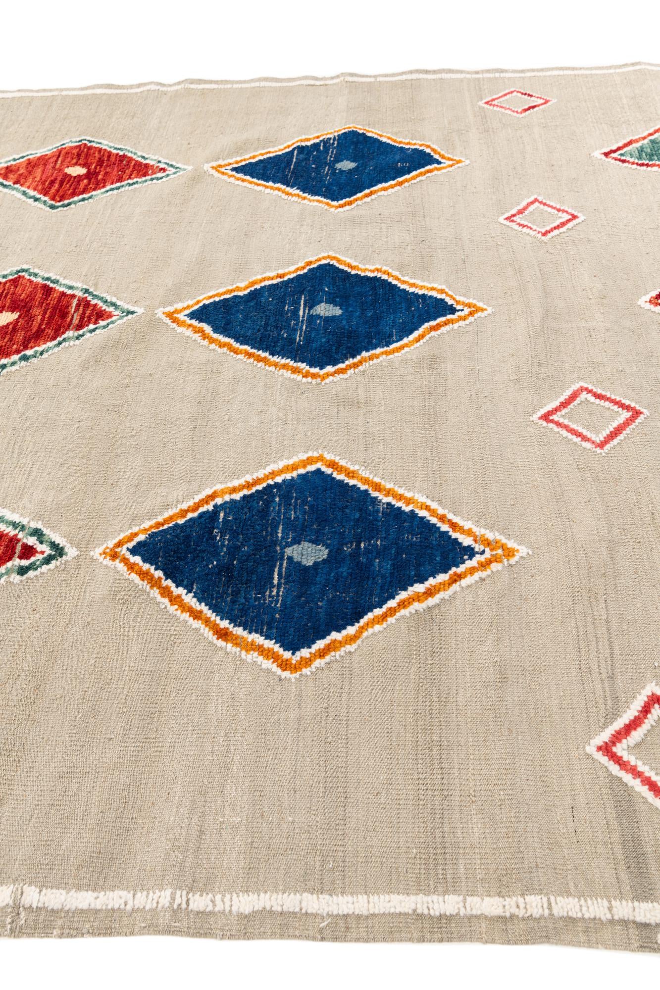 8' 2 x 10' 8 Hand Knotted Moroccan Wool Rug