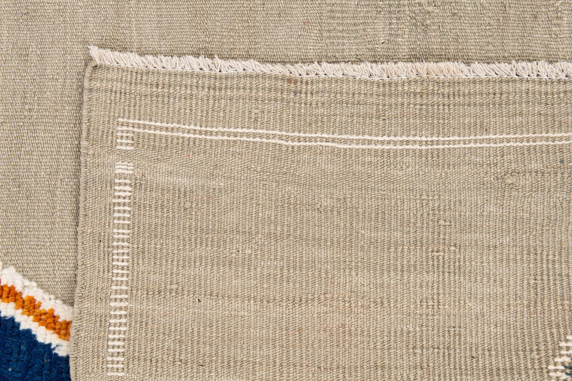 8' 2 x 10' 8 Hand Knotted Moroccan Wool Rug