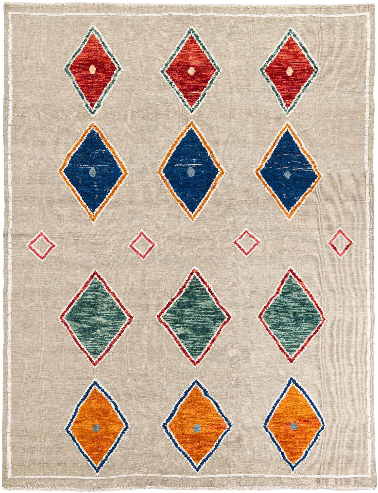 8' 2 x 10' 8 Hand Knotted Moroccan Wool Rug