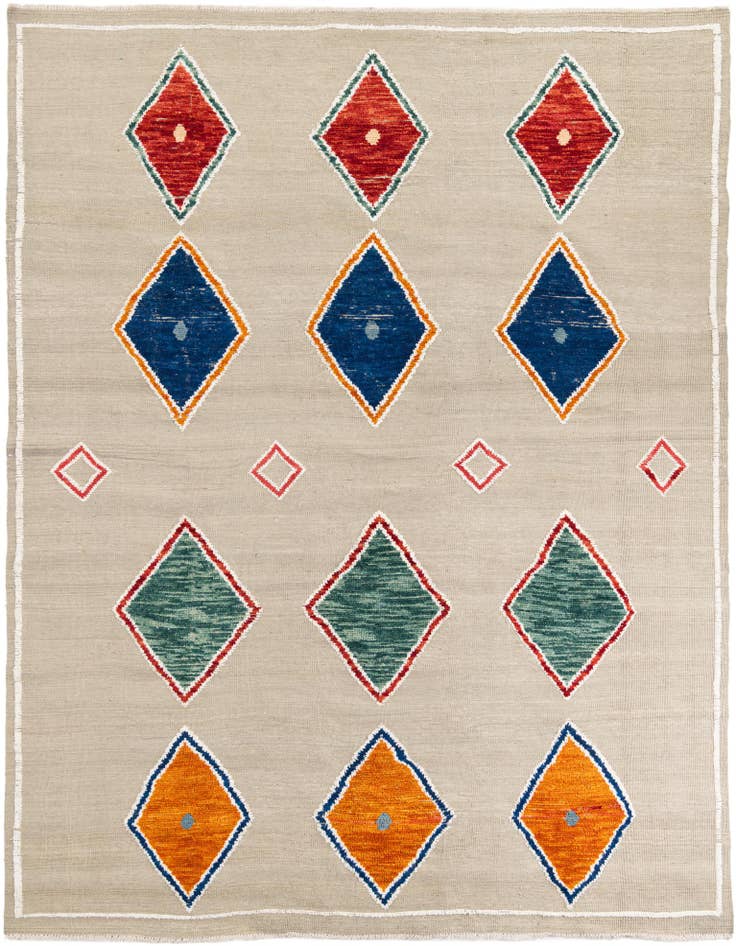 Detail image of 8' 2 x 10' 8 Hand Knotted Moroccan Wool Rug