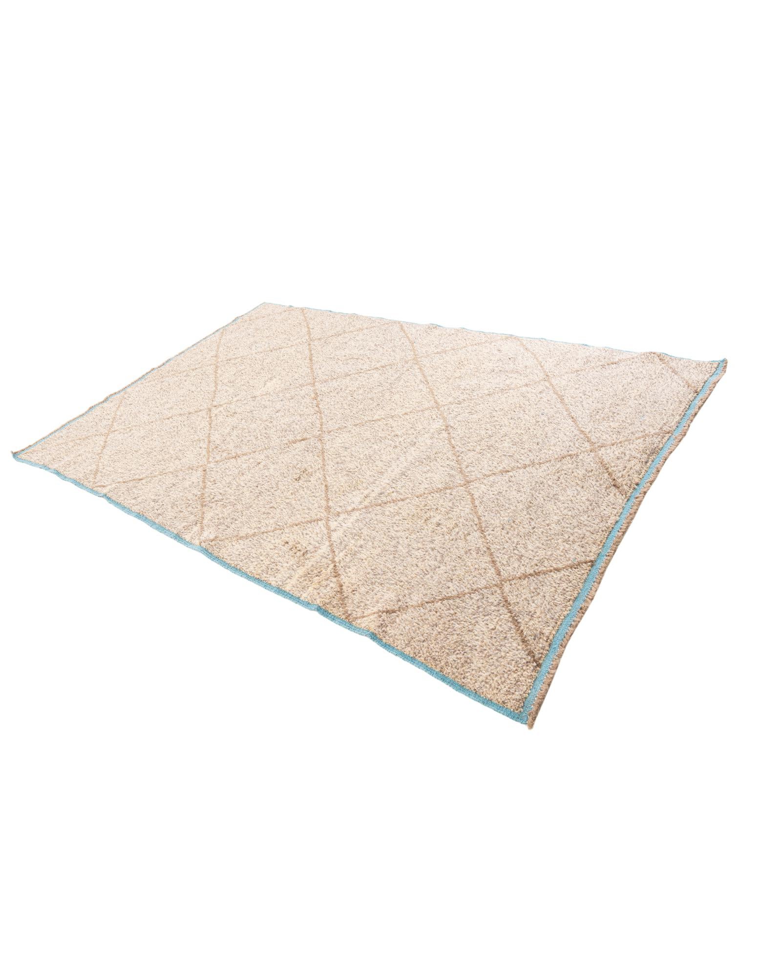 5' 10 x 9' 2 Hand Knotted Moroccan Wool Rug