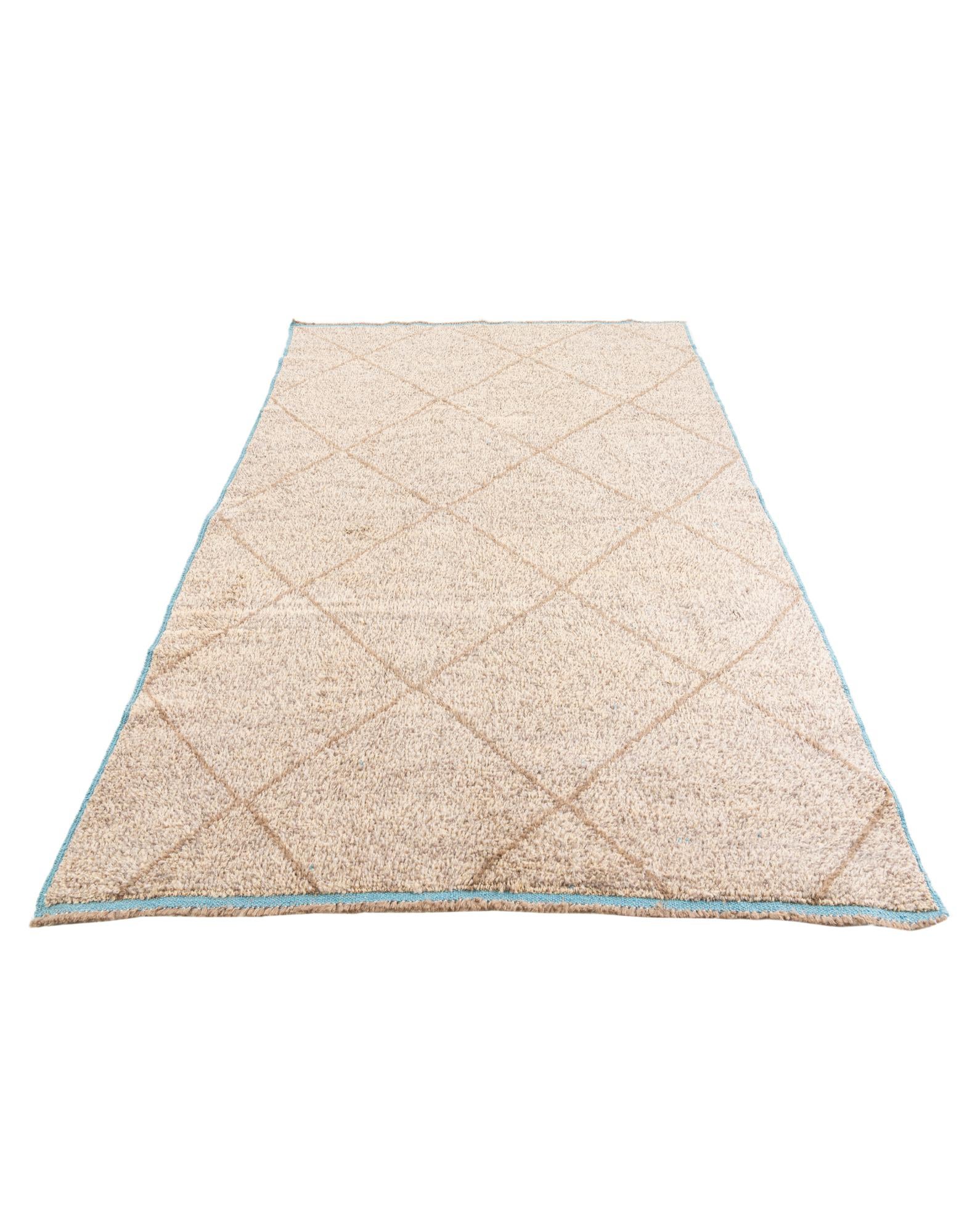 5' 10 x 9' 2 Hand Knotted Moroccan Wool Rug