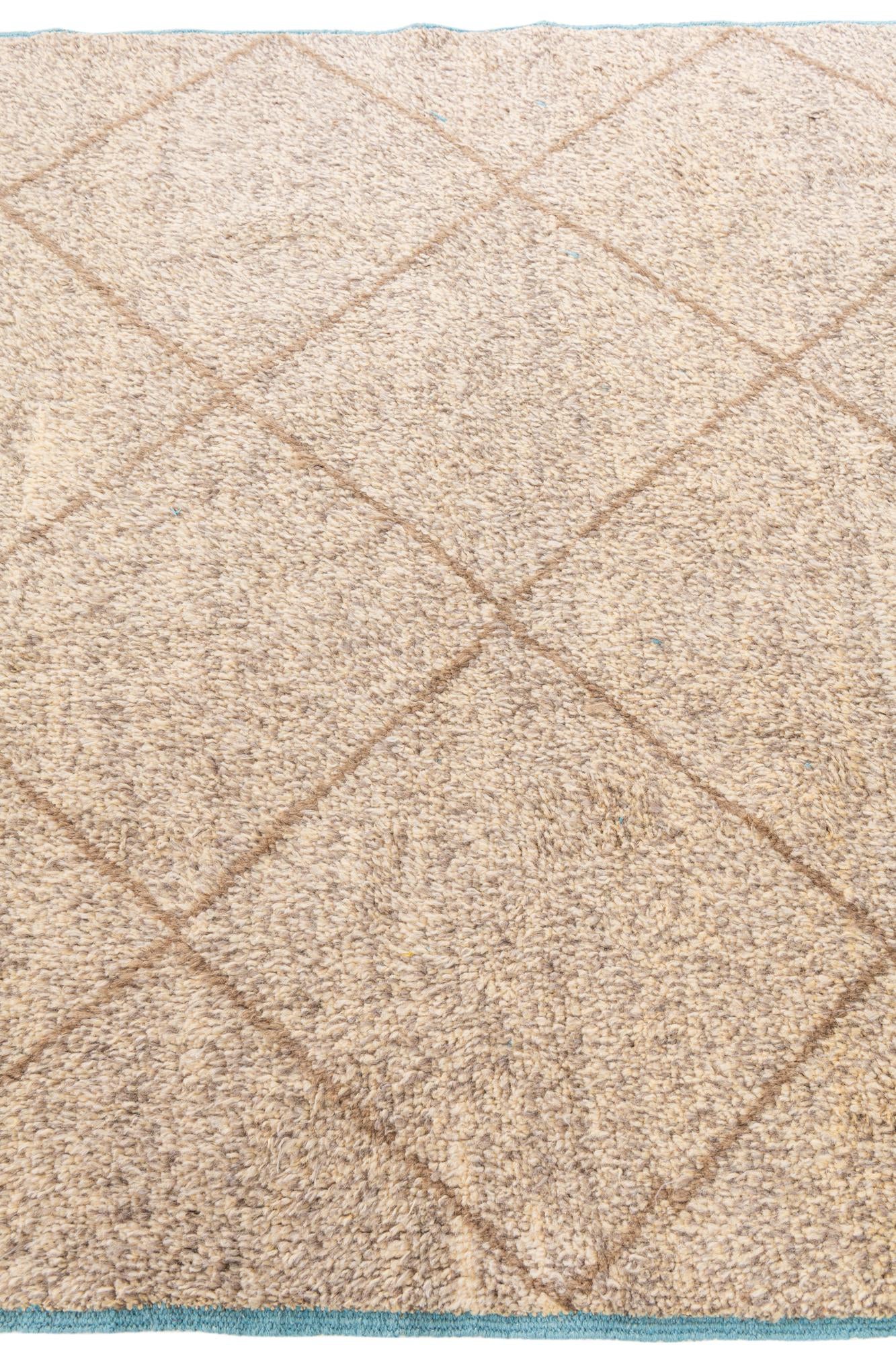 5' 10 x 9' 2 Hand Knotted Moroccan Wool Rug