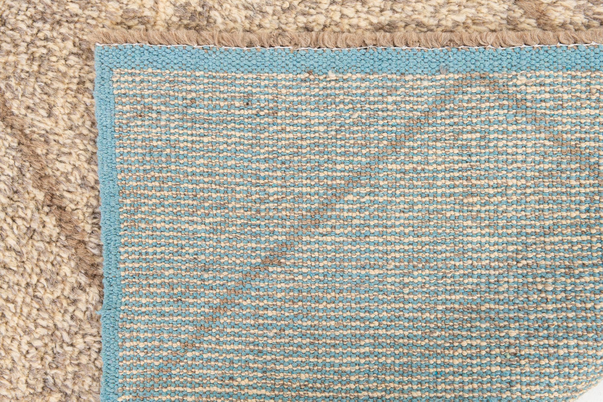 5' 10 x 9' 2 Hand Knotted Moroccan Wool Rug