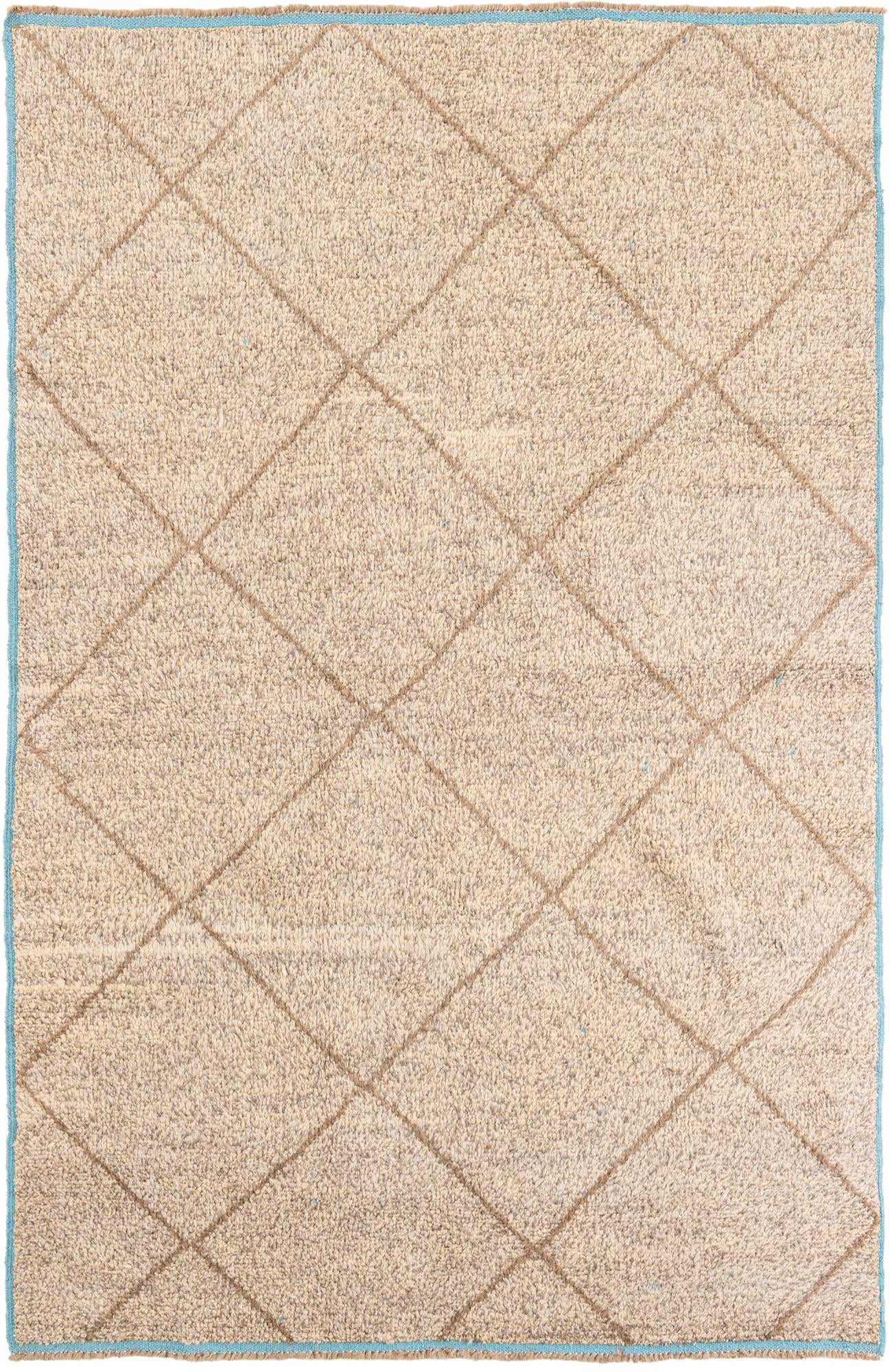 5' 10 x 9' 2 Hand Knotted Moroccan Wool Rug