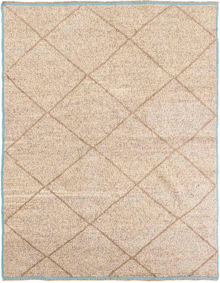 Detail image of 5' 10 x 9' 2 Hand Knotted Moroccan Wool Rug